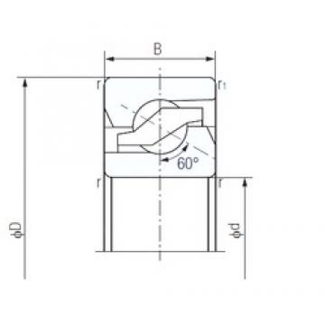 40 mm x 90 mm x 20 mm  NACHI 40TAB09 Cojinetes De Bola