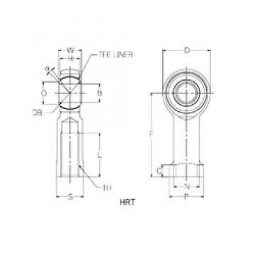 14 mm x 36 mm x 14 mm  NMB HRT14 Rodamientos Deslizantes