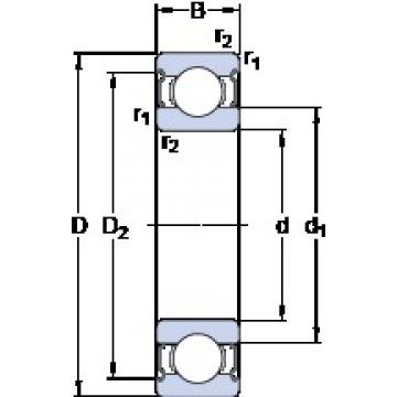 17 mm x 40 mm x 12 mm  SKF E2.6203-2Z Cojinetes de bolas profundas