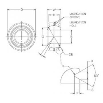 14 mm x 27,5 mm x 14 mm  NMB MBG14VCR Rodamientos Deslizantes