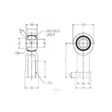 8 mm x 22 mm x 8 mm  NMB RBM8 Rodamientos Deslizantes